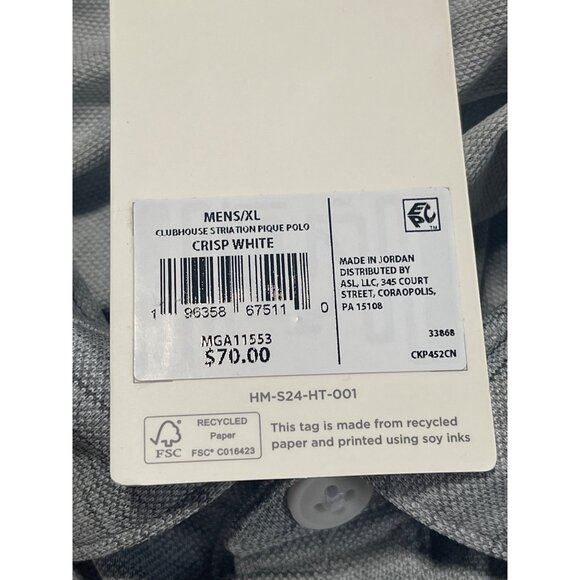 Walter Hagen Perfect 11 Clubhouse Triation Pique Golf Polo Shirt Mens XL Gray - Picture 8 of 10